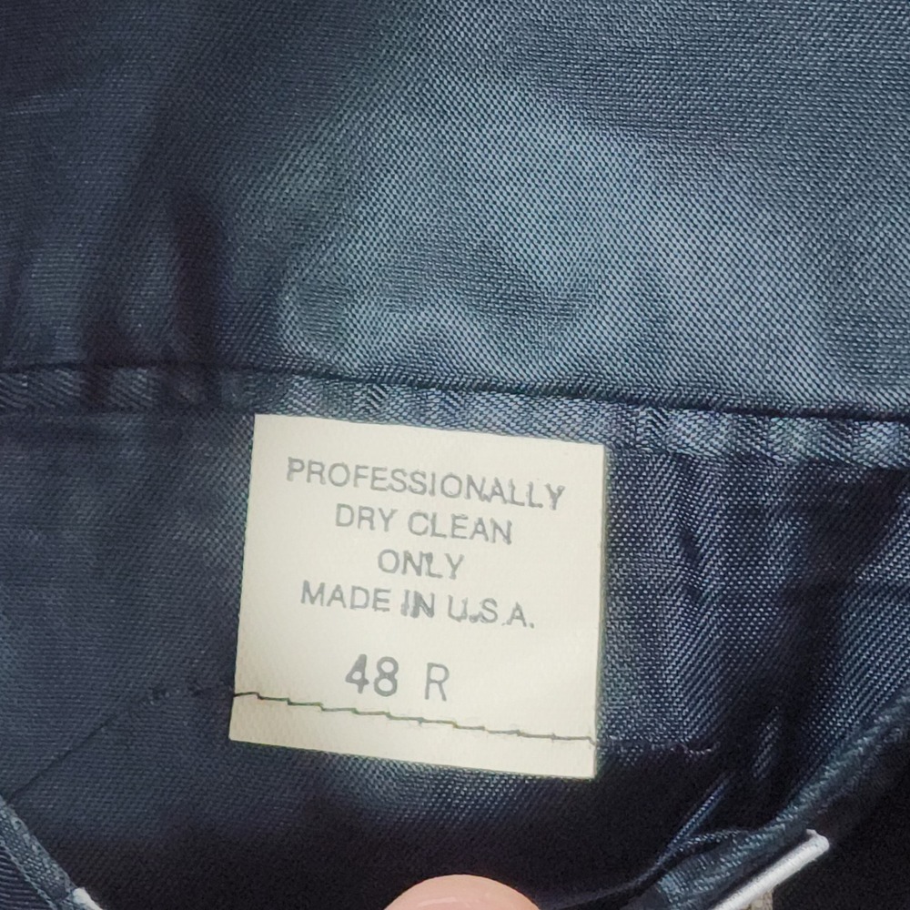 Vintage Mens 48R Navy Blue Blazer Jacket USA Made Talbot Jaimes Suit Coat - Picture 7 of 11